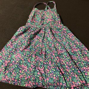 Cherokee Girls Dark Blue Flower Dress